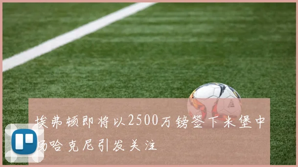 埃弗顿即将以2500万镑签下米堡中场哈克尼引发关注